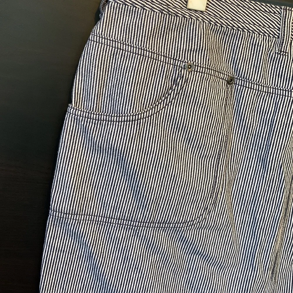 Patagonia Railroad Stripe Organic Cotton Button Down Front Skirt